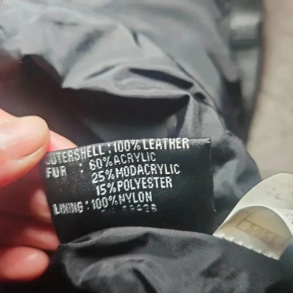 Wilson Leather Women's Black Pelle Studio Vinatge Faux Fur Trim Jacket M - Picture 11 of 13